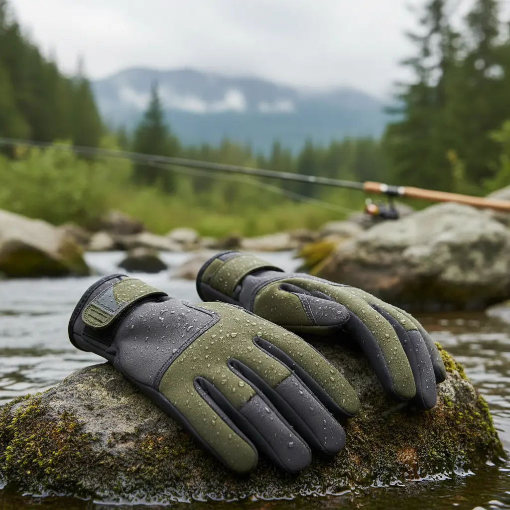 Waterproof fishing gloves