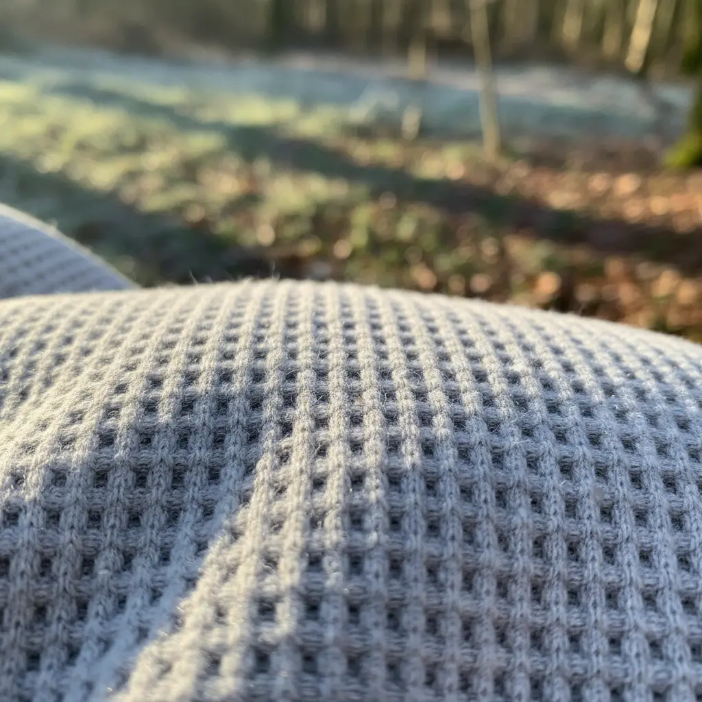Thermal underwear fabric close up