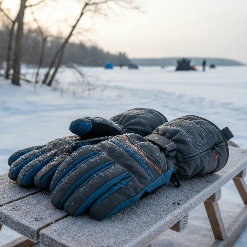 Ice fishing gloves